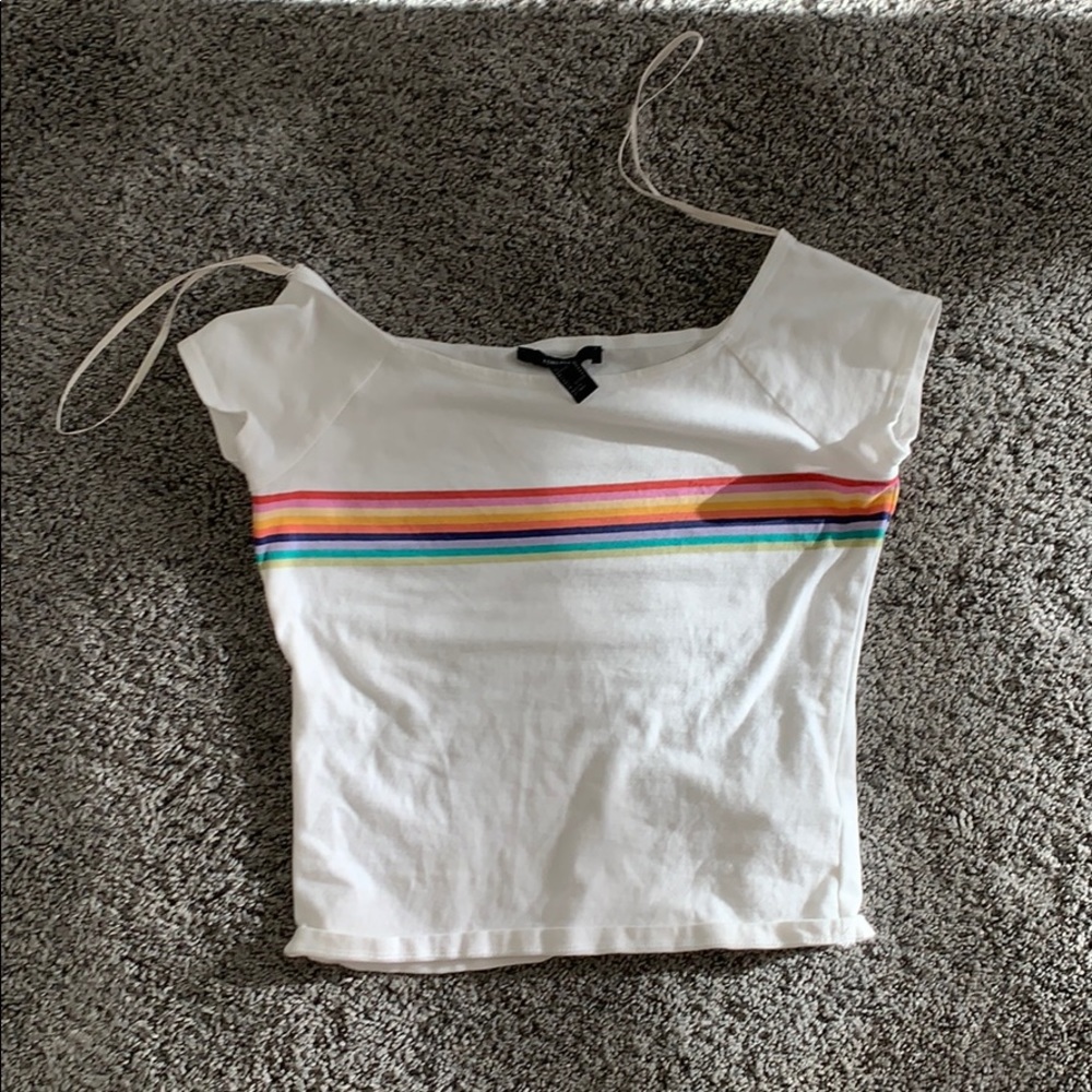 Off the shoulder white top